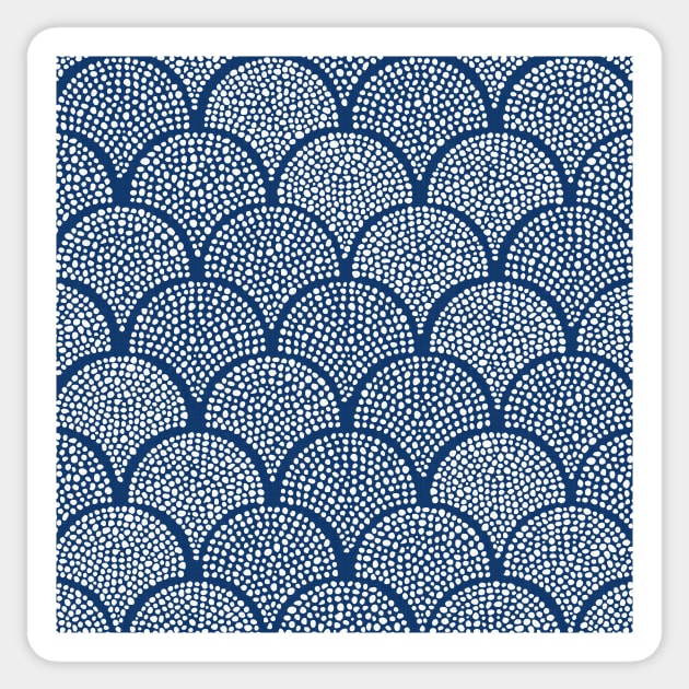 Japanese Fish Scales / Indigo Texture Sticker by matise